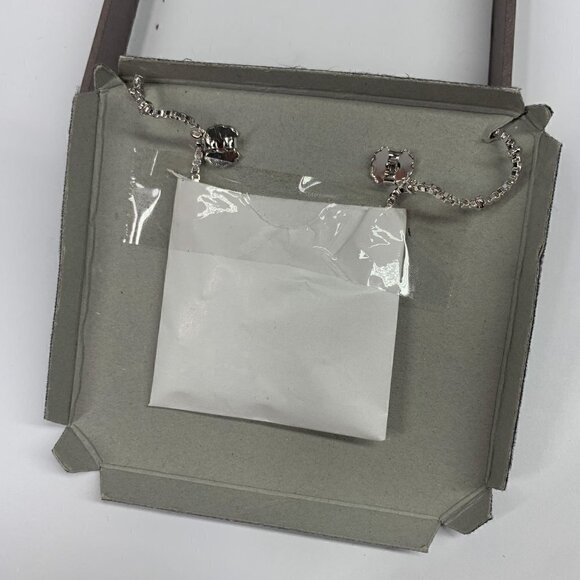 Dillards Faux Opal Necklace & Earring Jewelry Set Silver Tone/Blue Green NIB - Picture 8 of 10